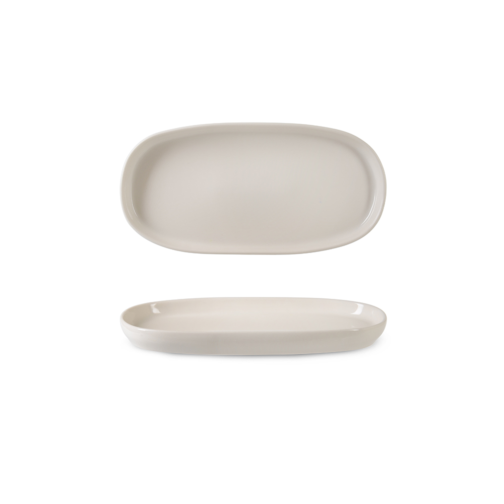 Toledo Cream Oval Plate